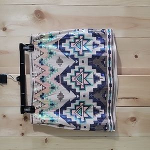 Express Aztec style skirt with sequins